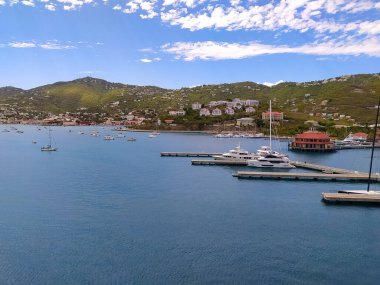 St. Thomas, USVI. Charlotte Amelie 'deki Heavensight yolcu gemisi rıhtımı ABD Virgin Adalarından birinde..