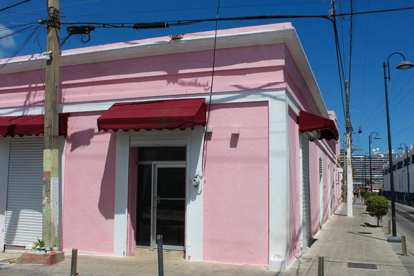 Colorful buildings in the center of Puerto Plata, Dominican Republic