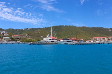 St. Thomas, USVI. Charlotte Amelie 'deki Heavensight yolcu gemisi rıhtımı ABD Virgin Adalarından birinde..