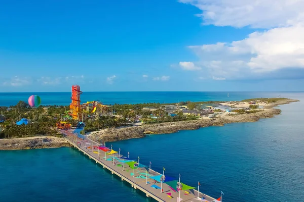 在巴哈马的科科凯岛 游客们可以在那里度过愉快的一天 — 图库照片