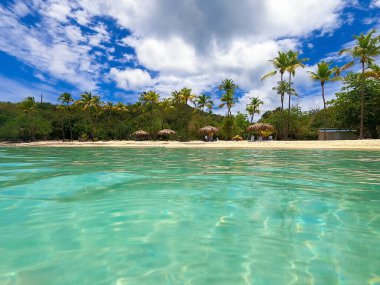 St. Thomas 'taki Balayı Plajı, ABD Virgin Adaları' ndaki USVI - seyahat kavramı