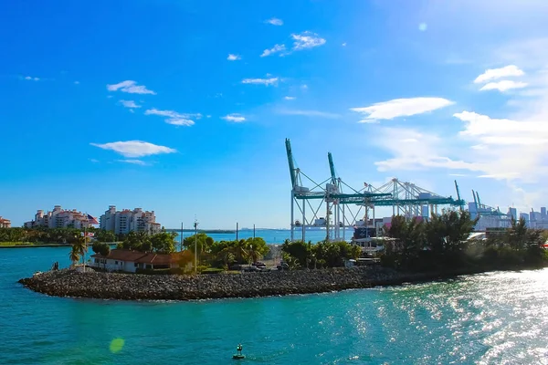 Miami Usa April 2022 Many Containers Port Miami One Largest — Foto Stock