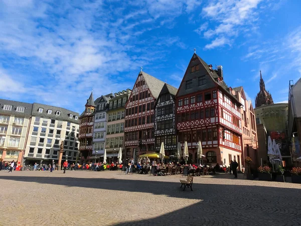 Frankfurt Main Germany April 2022 View Roemerberg Square Frankfurt Germany —  Fotos de Stock