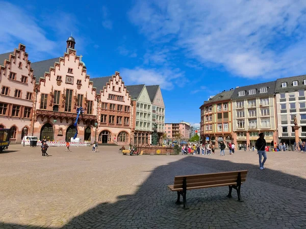 Frankfurt Main Germany April 2022 View Roemerberg Square Frankfurt Germany —  Fotos de Stock