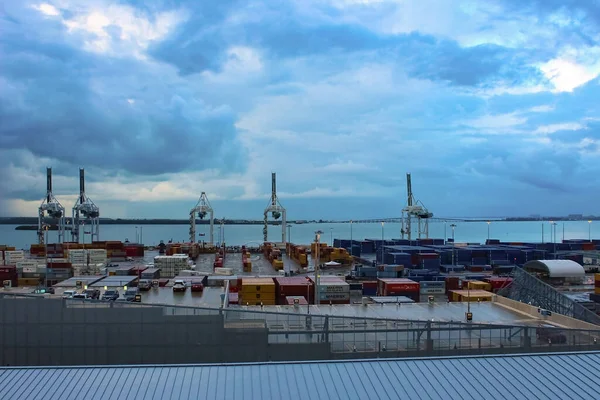 Miami Usa April 2022 Many Containers Port Miami One Largest — Fotografia de Stock