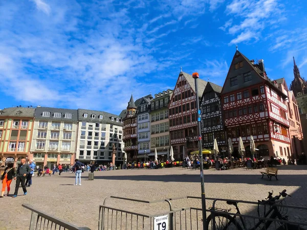 Frankfurt Main Germany April 2022 View Roemerberg Square Frankfurt Germany — Stock Photo, Image