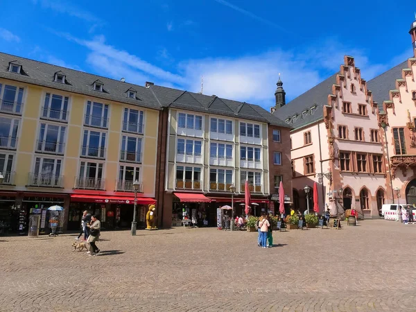 Frankfurt Main April 2022 Blick Auf Den Römerberg Frankfurt Frankfurt — Stockfoto