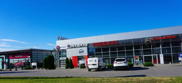 Ternopil Ukraine July 2022 Car Salon Nissan Citroen Logos Ternopil —  Fotos de Stock