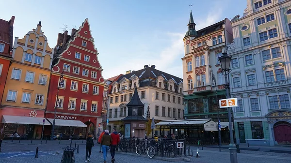 Wroclaw Poland April 2022 People Going Old Town Hall Building — Foto Stock