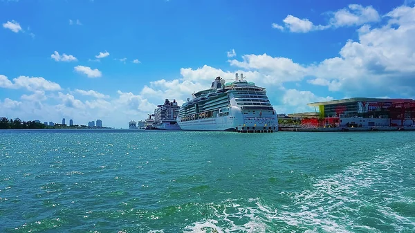 Miami Florida Usa April 2022 Port Miami Cruise Ships Miami — Fotografia de Stock