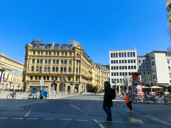 Frankfurt Main Germany May 2022 Street View Frankfurt Downtown —  Fotos de Stock