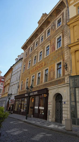 Prague Czech Republic May 2022 Facade Old House Old Architecture —  Fotos de Stock