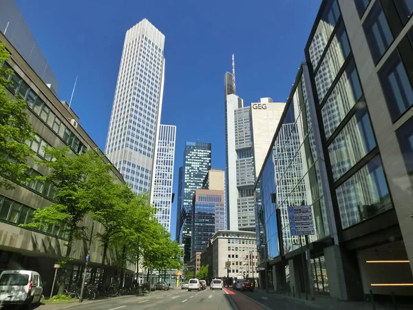 Frankfurt Main Germany May 2022 Frankfurt City Skyscrapers Downtown — Stockfoto