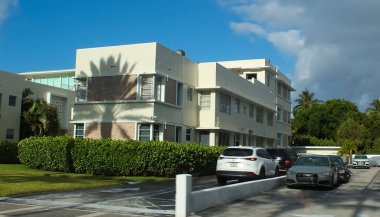 Miami, ABD - 24 Nisan 2022: Miami, Usa sokak manzarası 24 Nisan 2022