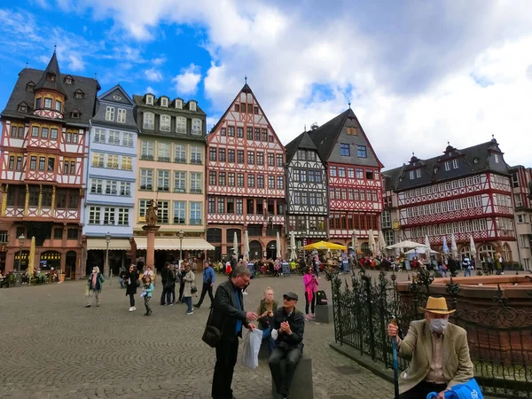 Frankfurt Germany April 2022 View Roemerberg Square Frankfurt Germany Frankfurt — Stock Photo, Image