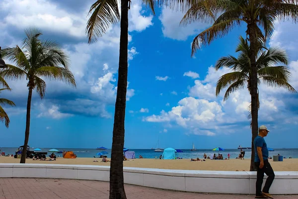 Fort Lauderdale Florida May 2022 Fort Lauderdale Beach Las Olas — Zdjęcie stockowe
