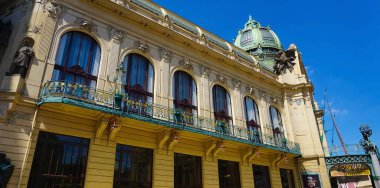 Prague, Czech Republic - May 11, 2022: The municipal house build in 1911 in Prague, Czech Republic on 26 June, 2010 .