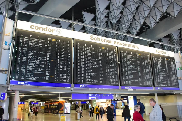 Frankfurt Main Germany May 2022 Airport Wall Information Board Flight — Stockfoto