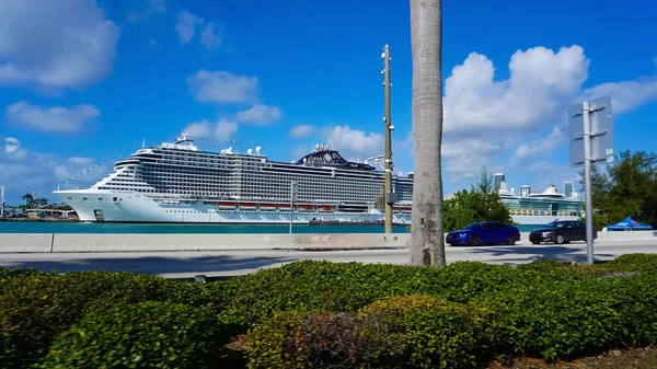 Miami Florida Usa April 2022 Port Miami Cruise Ships Miami — Stock Photo, Image