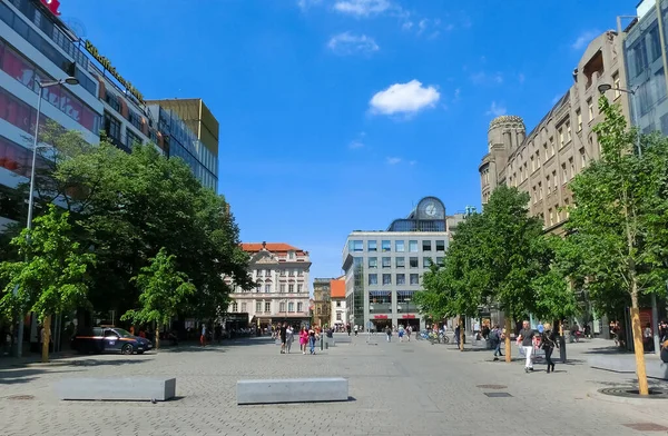 Prague Czech Republic May 2022 People Going Wenceslas Square Inner — Photo