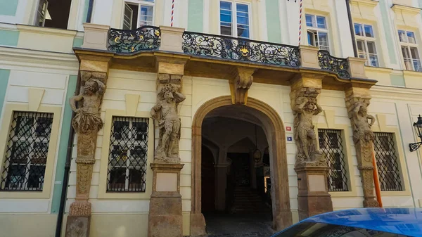 Prague Czech Republic May 2022 Facade Old House Old Architecture — 스톡 사진