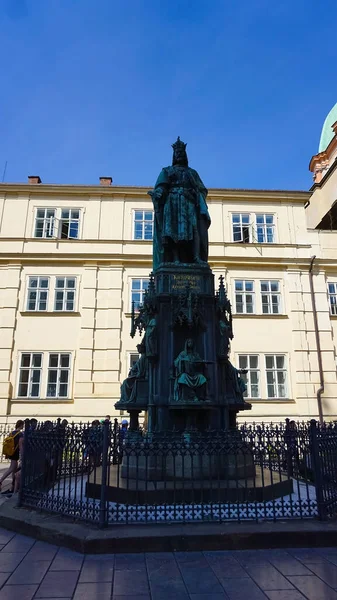 Prague Czech Republic May 2022 People Going Houses Old Architecture — стоковое фото