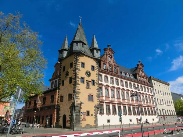 Frankfurt Main Almanya Mayıs 2022 Rententurm Toll Tower — Stok fotoğraf