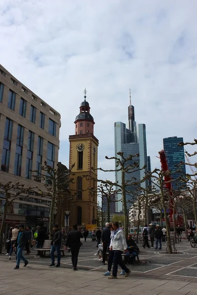 Frankfurt Main Germany May 2022 Frankfurt City Skyscrapers Downtown — Φωτογραφία Αρχείου