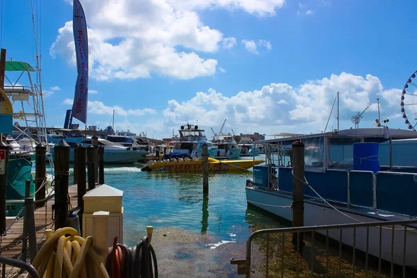 Miami Verenigde Staten April 2022 Luxe Jachten Bayside Marina Miami — Stockfoto