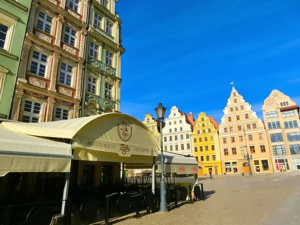 Wroclaw Poland April 2022 Old Building Center Wroclaw Square Poland — стоковое фото