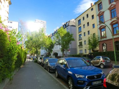 Frankfurt am Main, Almanya - 10 Mayıs 2022: yerleşim alanı