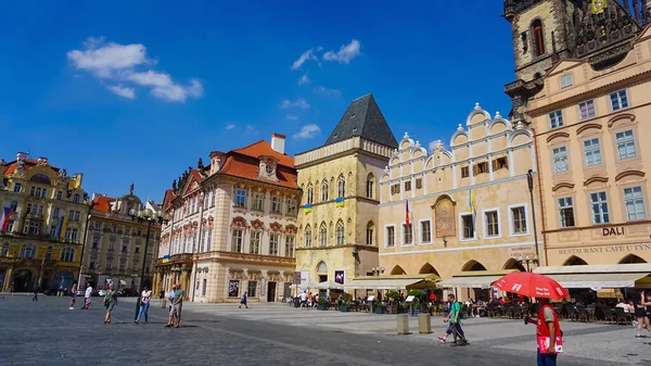 Prague Czech Republic May 2022 People Going Houses Old Architecture — Stock fotografie