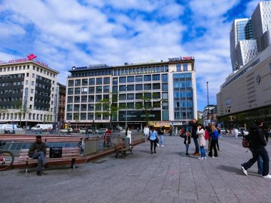Frankfurt am Main, Germany - May 10, 2022: The Hauptwache square