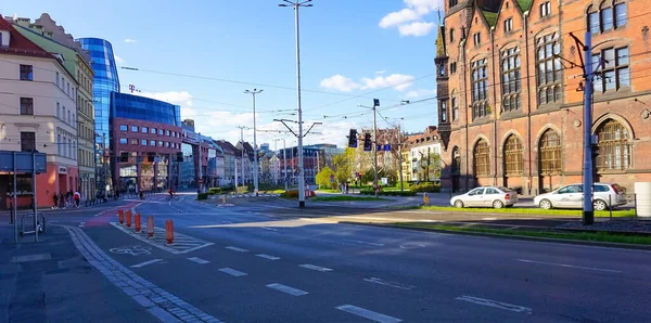 Wroclaw Poland April 2022 Building Center Wroclaw Square Poland — Fotografia de Stock