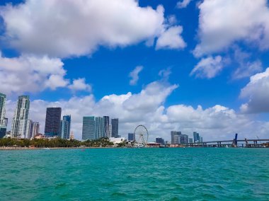 Day view of Bayside Marina in Miami, Florida USA
