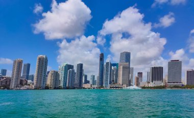 Day view of Bayside Marina in Miami, Florida USA