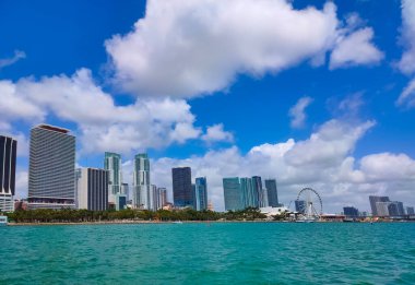 Day view of Bayside Marina in Miami, Florida USA