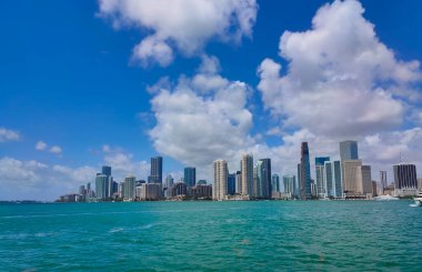 Day view of Bayside Marina in Miami, Florida USA