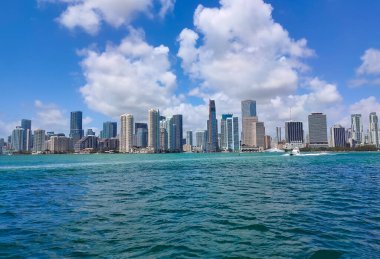 Day view of Bayside Marina in Miami, Florida USA