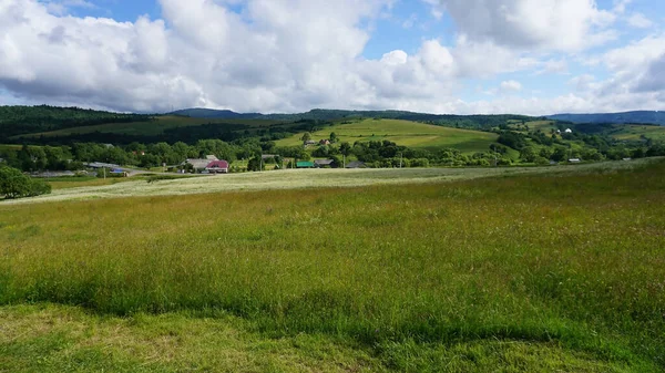 Beautiful Landscape Carpathian Mountains Sunny Day — Stockfoto