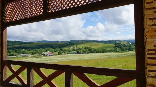 Beautiful Landscape Carpathian Mountains Sunny Day — Stockfoto