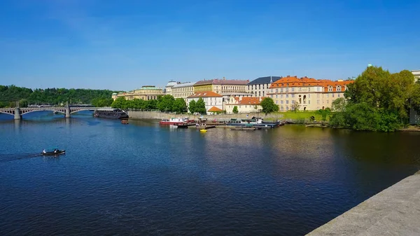Veduta Della Città Vecchia Del Fiume Moldava Praga Repubblica Ceca — Foto Stock
