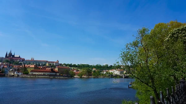 Veduta Della Città Vecchia Del Fiume Moldava Praga Repubblica Ceca — Foto Stock