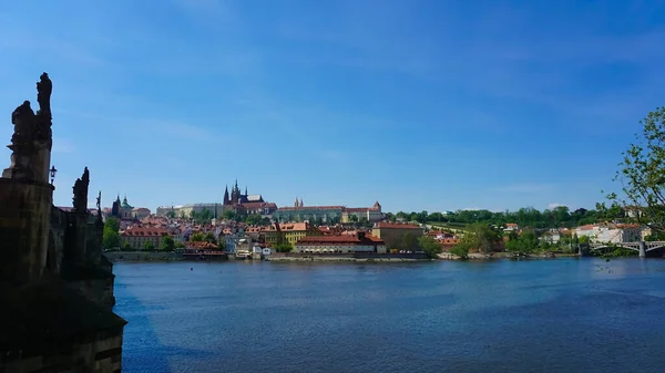 Vue Vieille Ville Rivière Vltava Prague République Tchèque — Photo