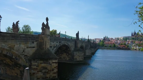 Vue Vieille Ville Rivière Vltava Prague République Tchèque — Photo