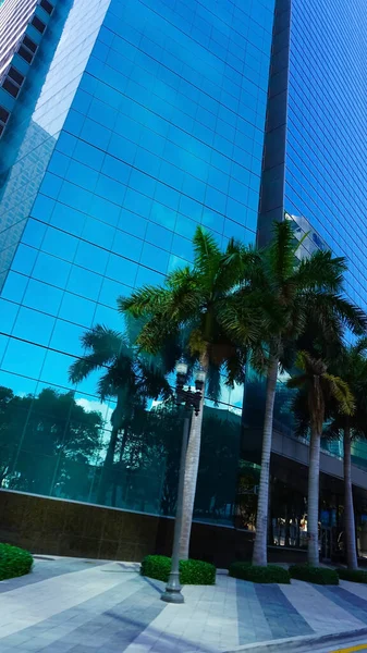 Downtown Skyline Cityscape Brickell Avenue Miami — Fotografia de Stock