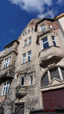 The old building in the historical center on Wroclaw, Poland
