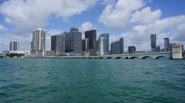 Day view of Bayside Marina in Miami, Florida USA