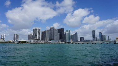 Day view of Bayside Marina in Miami, Florida USA
