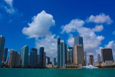 Day view of Bayside Marina in Miami, Florida USA
